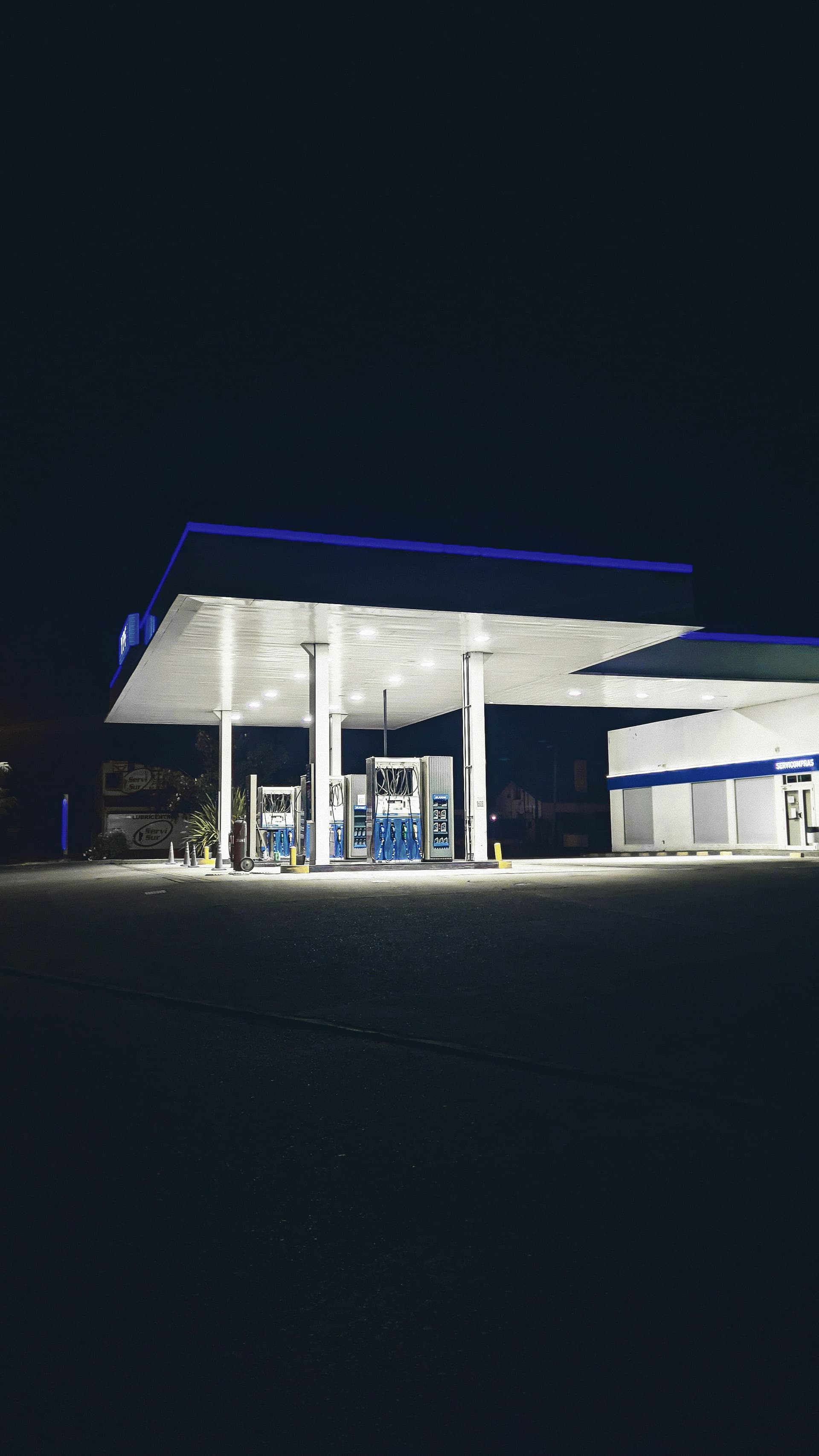 Fuel storage tanks at a terminal