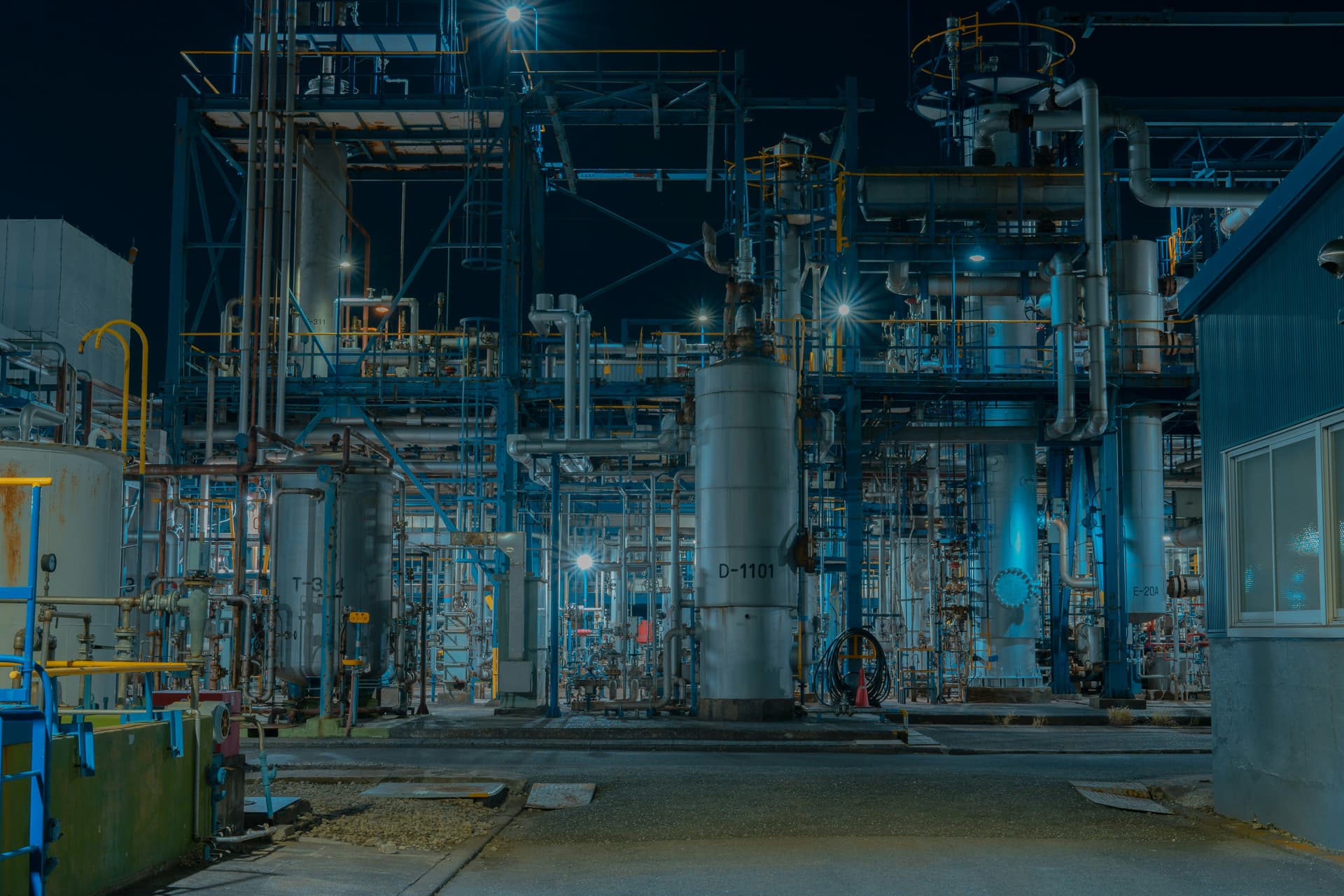 Industrial refinery and storage facility